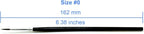 50 Pcs Fine Detail Synthetic Paint Brush Set, Pointed Round Size #0 Medium | - Image 3