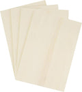 4 Pack Basswood Sheets Rectangle Unfinished Plywood Slices by Unknown