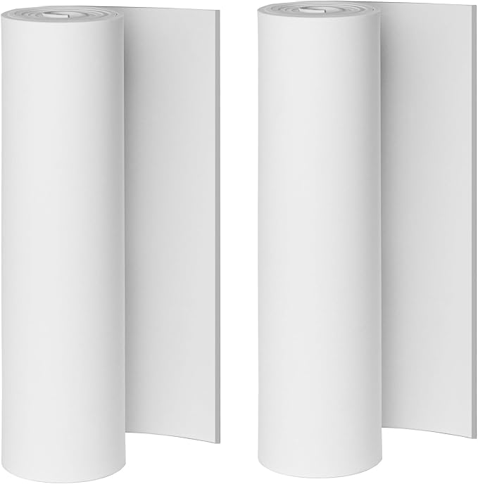 2-Pack White Eva Foam Cosplay Sheets roll, Premium eva Craft Foam 4mm Thick by MEARCOOH