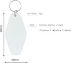 10pcs Blank Hotel Keychains Bulk Vintage Motel Keychain Vinyl HTV printing - Image 2