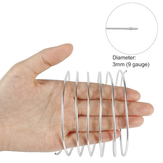 Tenn Well 9 Gauge Aluminum Craft Wire, 50 Feet 3mm Bendable Armature Wire - Image 3