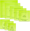BENECREAT 16 Pcs Square Quilting Template, Acrylic Intricate Sewing Machine by BENECREAT