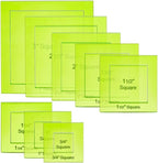 BENECREAT 16 Pcs Square Quilting Template, Acrylic Intricate Sewing Machine by BENECREAT
