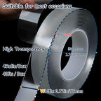 Valley'sYuMiao 4Rolls, Nano Double Sided Mountinging Tape, Adhesive-self Heavy - Image 2