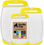GORILLA GRIP BPA-Free Reversible Kitchen Cutting Board Set of 3, US Designed by Unknown