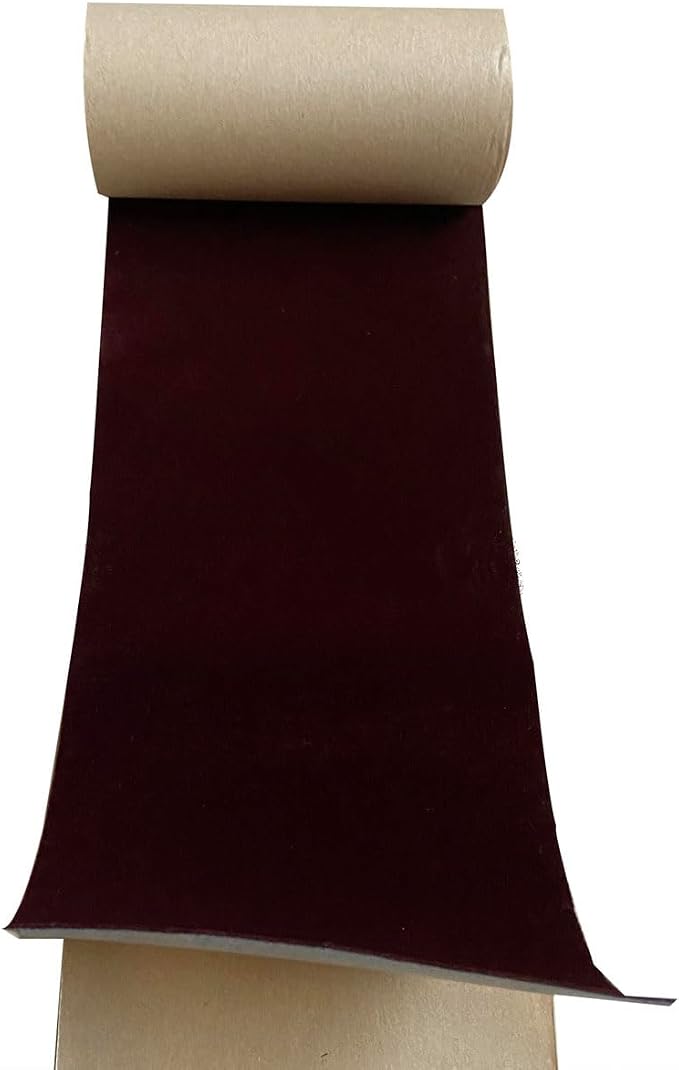 Adhesive Coffee Velvet Felt Fabric Liner, 4.7" x 98", Peel and Stick, Drawer - Image 3
