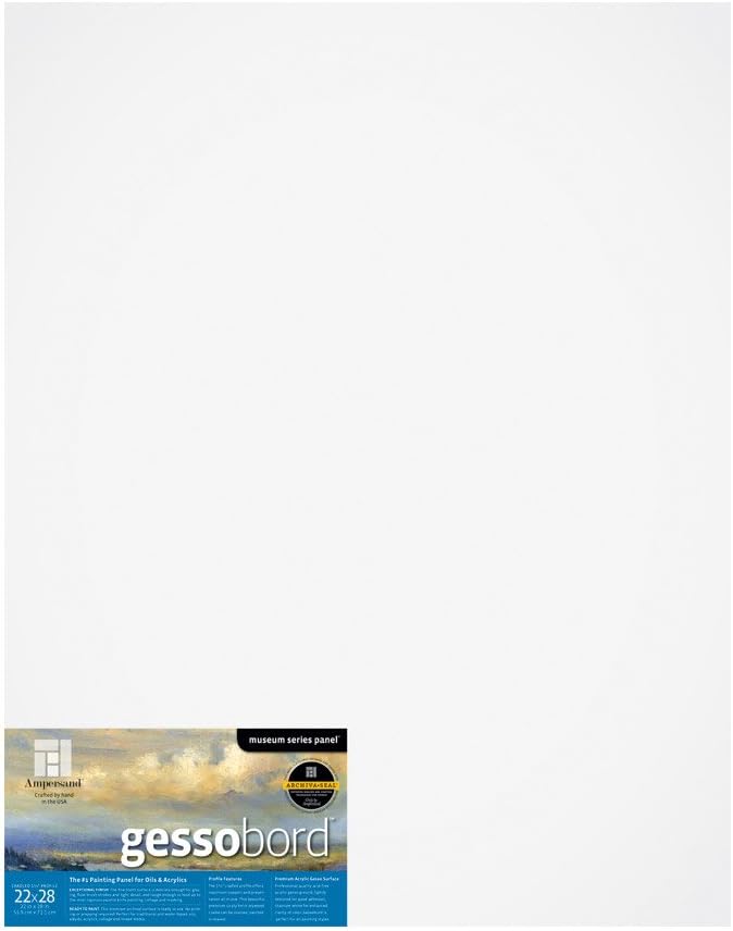 Ampersand Art Supply Gesso Wood Painting Panel: Museum Series Gessobord by AmpersandArtSupply