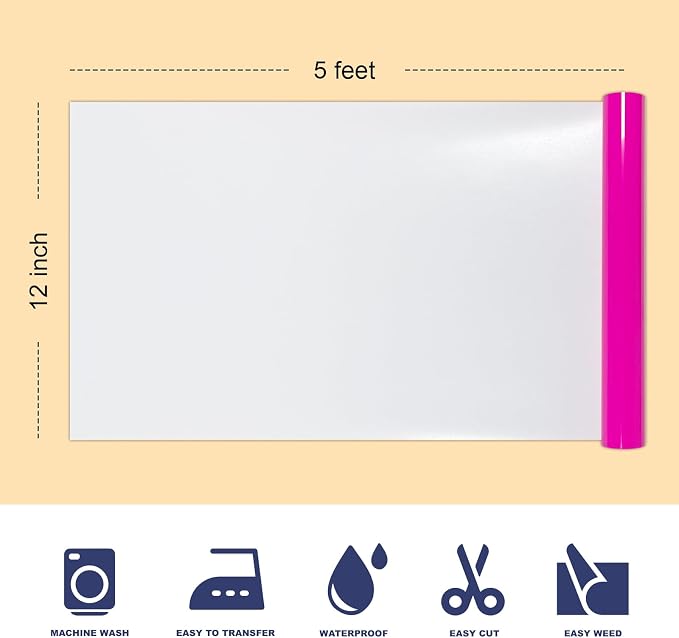 Puff Heat Transfer Vinyl, 12in X 5ft Iron on - Image 2