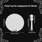 10Pcs Plastic Round Hand Fan Blank Clear Handheld Fan PVC Transparent Summer - Image 2