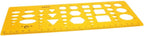 Utoolmart Plastic Drawing Templates Yellow Measuring Rulers Geometric Templates - Image 2