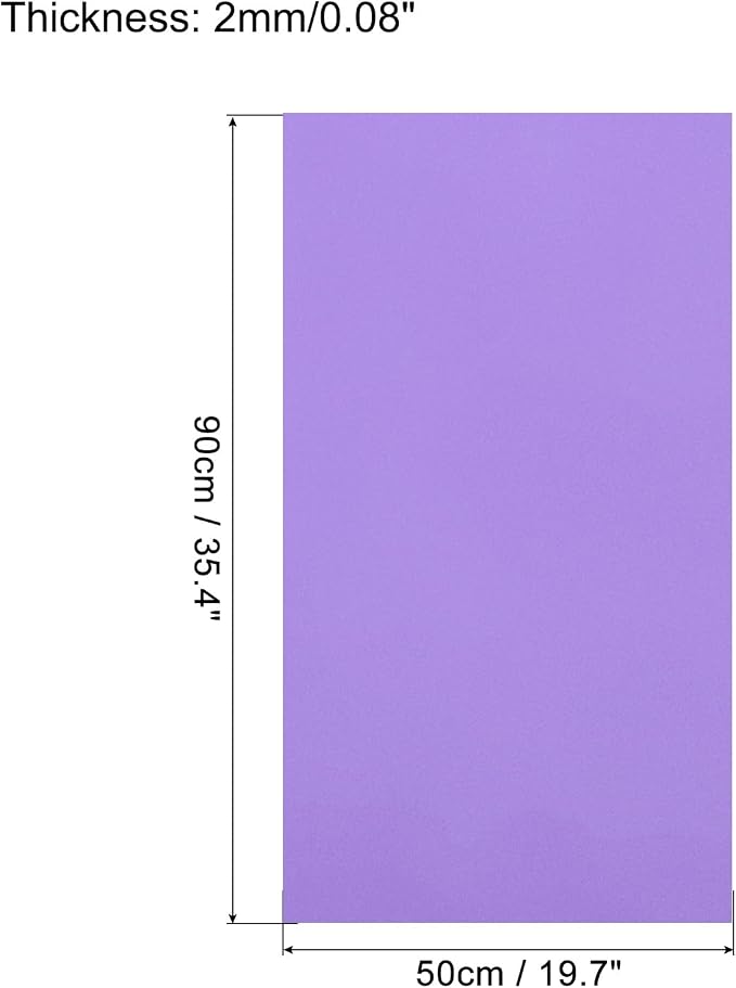MECCANIXITY EVA Foam Sheets Light Purple 35.4 Inch x 19.7 Inch 2mm Thick Crafts - Image 2