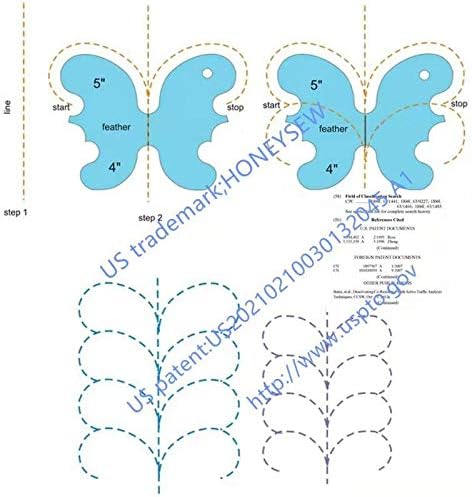 HONEYSEW Free Motion Quilting Template Sewing Ruler Templates - Image 2