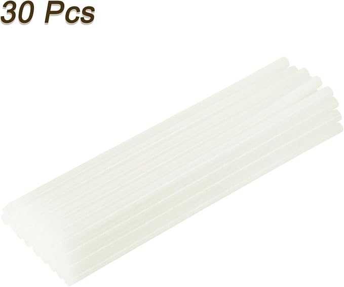 uxcell 30pcs Full Size Hot Glue Gun Sticks 8-inch x 0.27-inch High Sticky Small - Image 3
