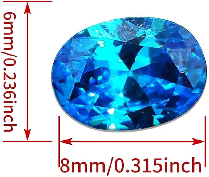 AierCrystal Aquamarine Color Cubic Zirconia Loose Beads Unset - Image 2