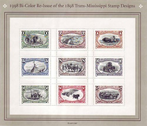 1998 Bi-Color Re-Issue of the 1898 Trans-Mississippi Stamp Sheet by Unknown