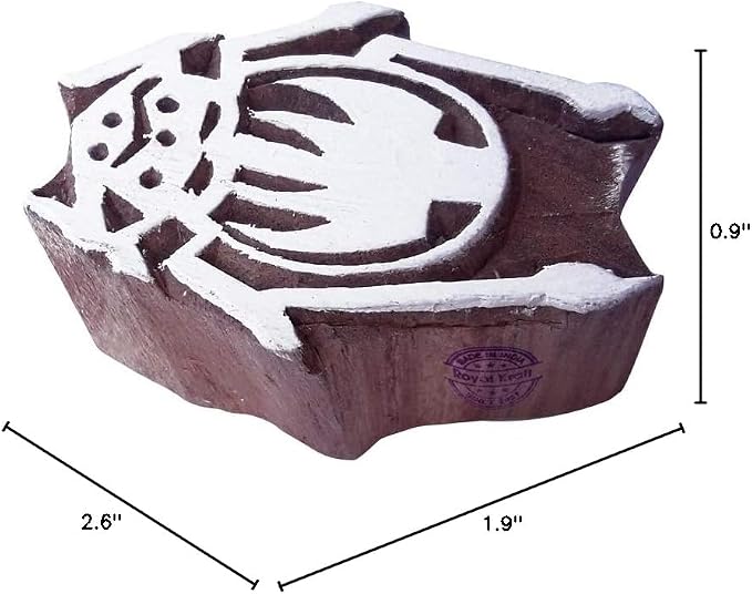 Royal Kraft Wooden Stamps DIY Fabric, Henna Printing Blocks THDtag073 - Image 5
