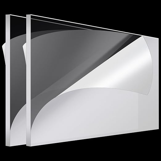 Roowest 2 Pcs 18 x 36 Inch, 1/4 Inch Thick Clear Acrylic Sheets Plastic Panels by Roowest