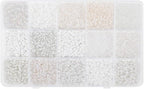 15 Grid White Glass Seed Bugle Tube Beads Kit by Basigeese