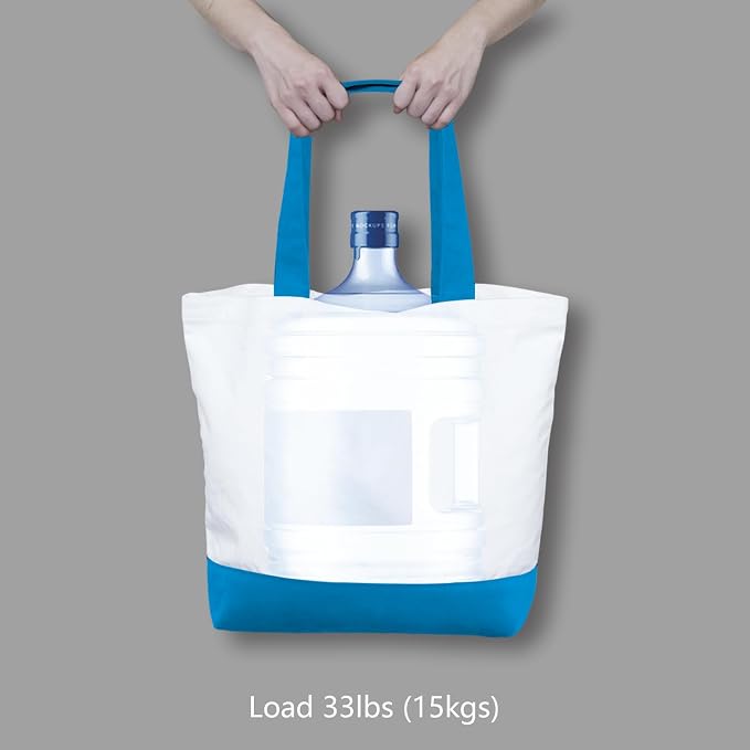 TOPDesign 1-Pack Super Strong Large 12oz Cotton Canvas Tote Bag, Reusable - Image 6