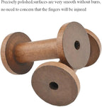 HAHIYO 3.35Inch/8.5cm 3PCs Light Brown Color Wood Spool - Image 6
