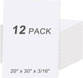MYFAMIREA 12 Pack White Foam Board 20" x 30", 3/16" Thick Board Poster by MYFAMIREA