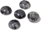 20pcs 8mm Natural Stone No Hole Black Labradorite Semicircle Smooth Cabochons by 2TTFishoo