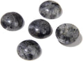 20pcs 4mm Natural Stone No Hole Black Labradorite Semicircle Smooth Cabochons by 2TTFishoo