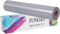 FUNKAKA Gray HTV Heat Transfer Vinyl Rolls, Adhesive HTV Vinyl by FUNKAKA