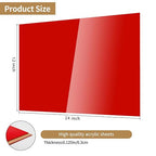 Lesnlok 12 x 24 Red Acrylic Sheets 1/8 inch Thick 3mm 2 Pieces Cast Plexiglass - Image 2