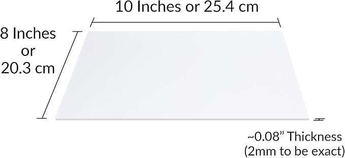 SimbaLux Acrylic Sheet Clear Cast Plexiglass 8”x10” 0.08” Thick 2mm, 5 Pack | - Image 7