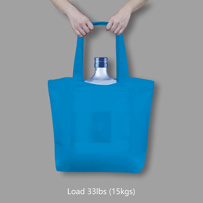 TOPDesign 3-Pack Super Strong Large 12oz Cotton Canvas Tote Bags, Reusable - Image 6