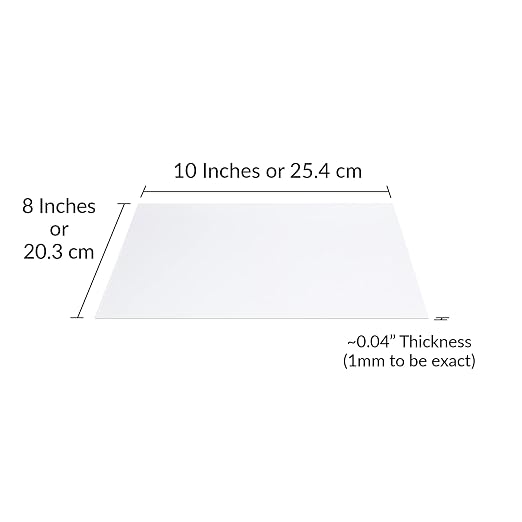 SimbaLux Acrylic Sheet Clear Plexiglass 8” x 10” 0.04” Thick, 10 Pack | - Image 7