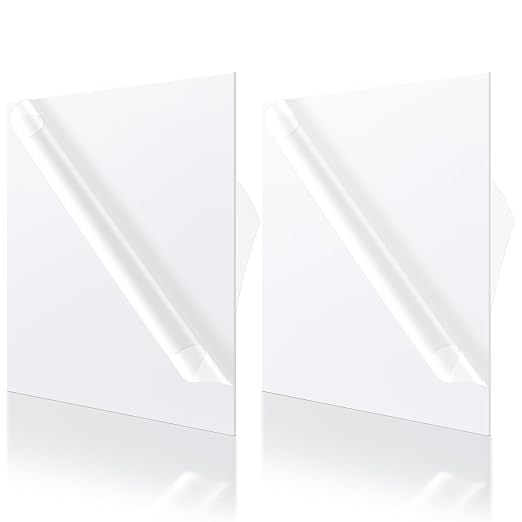 Outus 2 Pieces 1/16 Inch Thick White Acrylic Sheet 12 x 12 Inch White Acrylic by Outus
