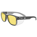 MAGID Y50 Safety Glasses for Construction | Black Frame — 24-Pack, Amber Lens | by MagidGloveSafety