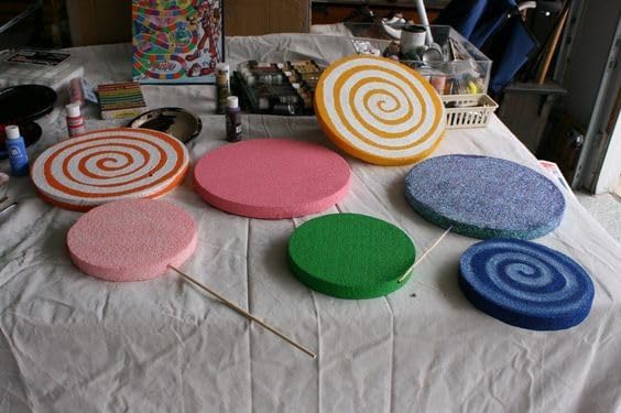Crafare 8 Inch Foam Circles for Crafts 12pcs Round Foam Discs 1 Inch Thick for - Image 6
