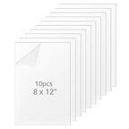 QWORK 10 Pack Clear Acrylic Sheets 8x12" - 2mm Thick by QWORK