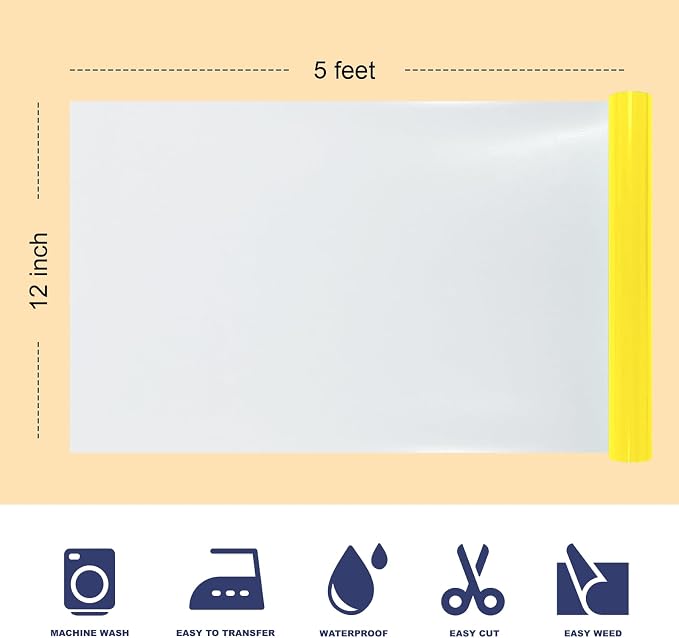 Puff Heat Transfer Vinyl, 12in X 5ft Iron on - Image 2
