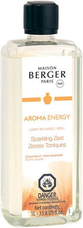 Maison Berger - Sparkling Zest - Lampe Berger Fragrance Refill for Home Fragrance Oil Diffuser - Air Freshener - 33.8 Fluid Ounces - 1 Liter