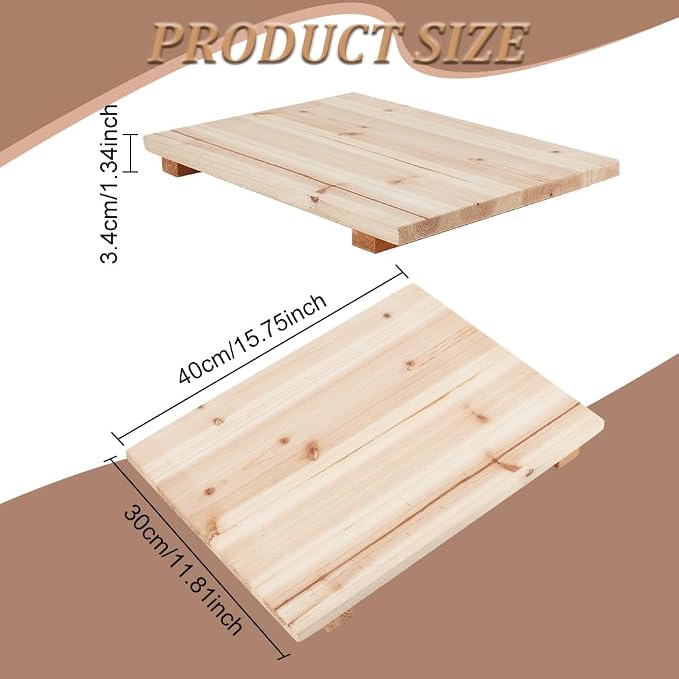 BENECREAT 11.8x15.75 Inch Clay Board Wooden Mat Mud Board, Clay Drying Board - Image 2