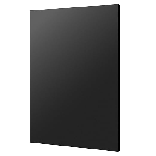 Matte Black Cast Acrylic Sheets 24 x 36 x 1/4 inch Thick 6mm Frosted Black by Lesnlok