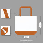 TOPDesign 1-Pack Super Strong Large 12oz Cotton Canvas Tote Bag, Reusable - Image 5