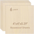 6 Pack Plywood Sheets, Unfinished Wood Boards Blanks by Hosifiy