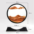 SOFLIY 3D Dynamic Sand Art Liquid Motion, Moving Sand Art Picture Round Glass - Image 6