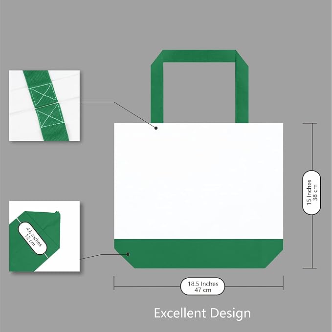 TOPDesign 1-Pack Super Strong Large 12oz Cotton Canvas Tote Bag, Reusable - Image 5