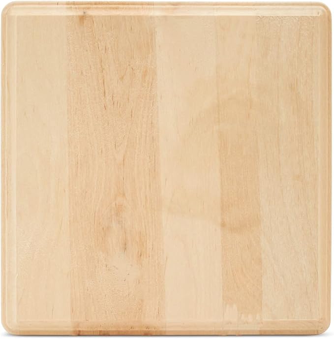 Unfinished Wooden Squares 7 inch Pack of 4 Wood Boards by Woodpeckers