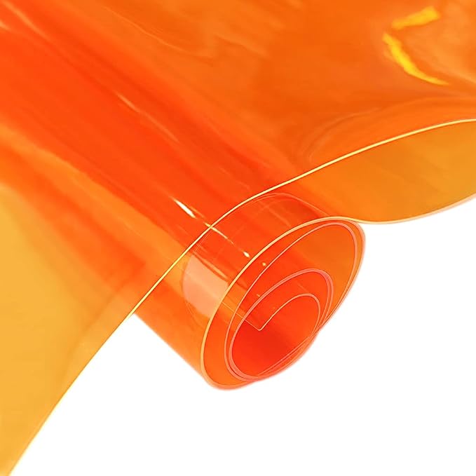 30x135cm Transparent PVC Vinyl, 0.4mm Neon Solid Color Waterproof Fabric Super - Image 2