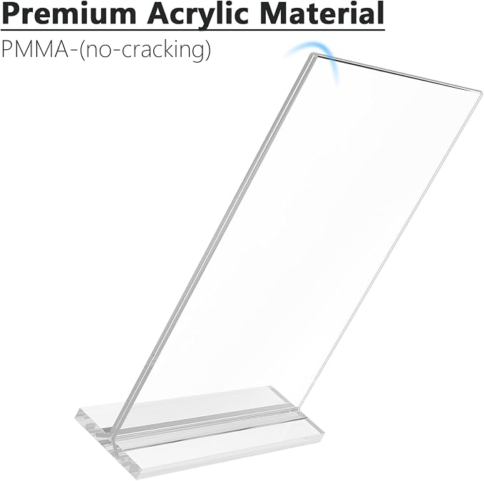 MaxGear Acrylic Sign Holder 8.5" x 11" Double Sided Display Stand, 2 Pack | - Image 3