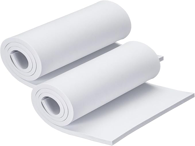 2-Pack 8mm Thick White Eva Foam Sheets roll, 13.9" x 39" Premium eva Craft Foam by MEARCOOH