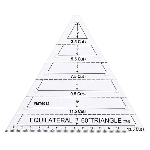 1 Pcs Transparent Quilting Templates Ruler, Triangle Shape Diamond Templates by Unknown