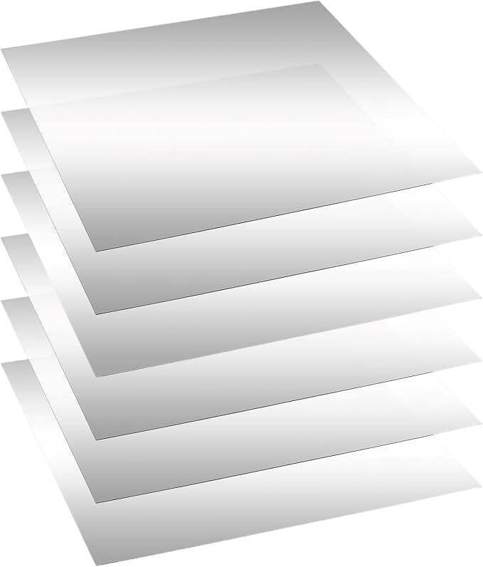 6 Pcs Acrylic Two Way Mirror Sheets by Yudlto